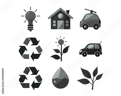 set of ecology icons