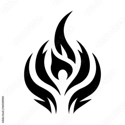 nine unique black flame icon