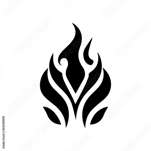 nine unique black flame icon