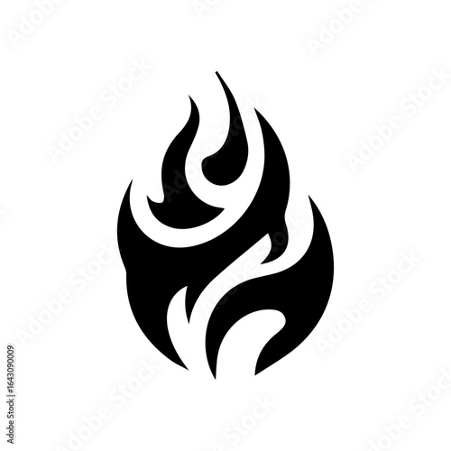 nine unique black flame icon