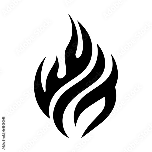 nine unique black flame icon
