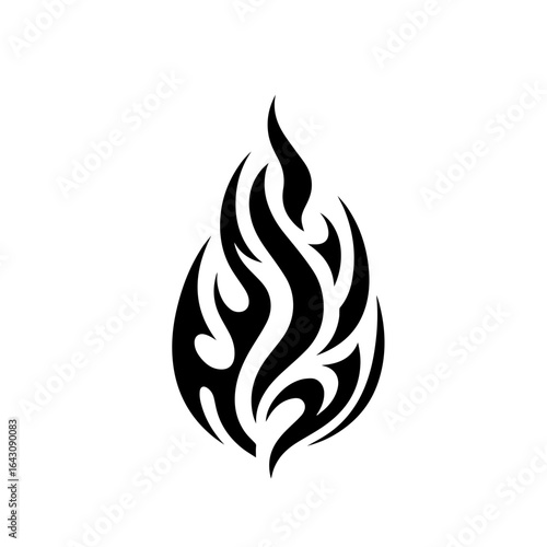 nine unique black flame icon