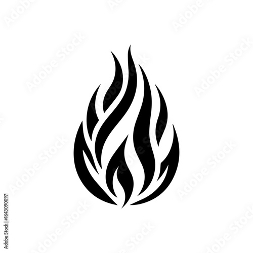 nine unique black flame icon