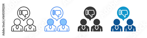 Bad Review Icon Set Multiple Style Collection