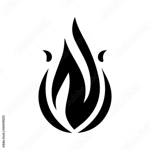 nine unique black flame icon
