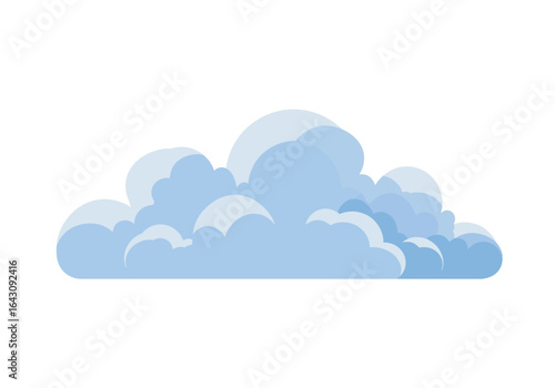 Light Blue Cumulus Cloud Illustration.