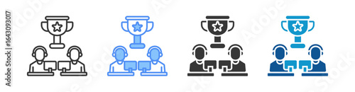 Competition Icon Set Multiple Style Collection