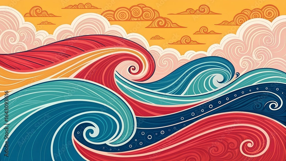 Fototapeta premium abstract wave background