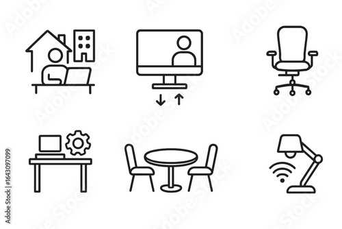 Work from home setup featuring office elements for remote productivity and comfort
