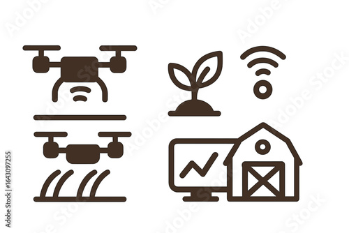 Innovations in agriculture with drones enabling smart farming solutions and data analysis techniques for crop growth