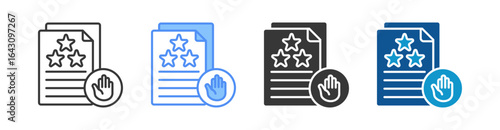 Review Icon Set Multiple Style Collection