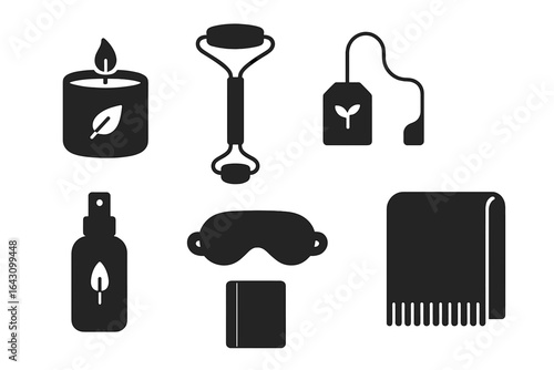 Self-care relaxation tools for a soothing home spa experience in the evening