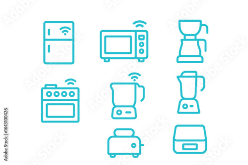 Smart kitchen appliances displayed in a modern kitchen setting