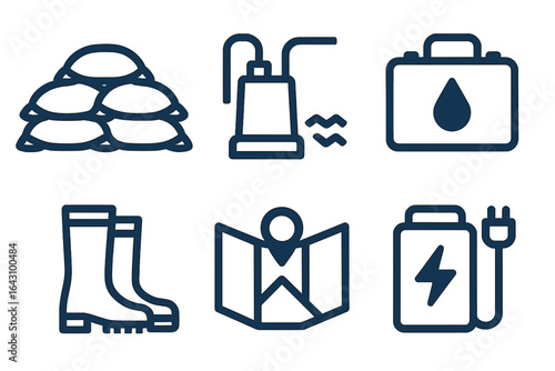 Supplies and equipment gathered for outdoor activities during a coastal adventure