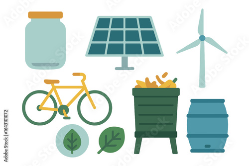 Sustainable living concepts with eco-friendly tools for a greener home