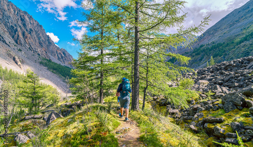 Obraz na plátně remote hiking is an immersive experience in the beautiful, rewarding and natural