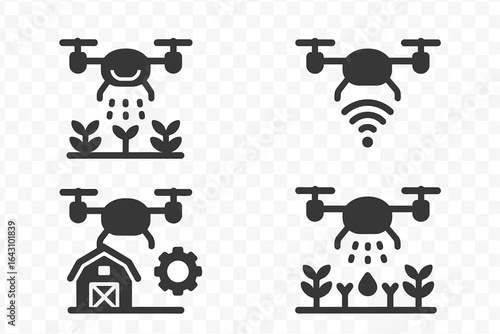 Innovative agricultural technology with drone spraying, monitoring, and irrigation systems in modern farming practices
