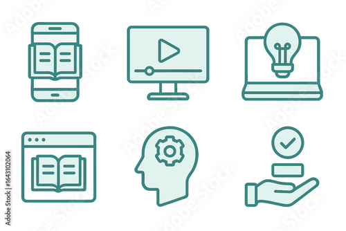 Modern learning methods include digital resources and technology for education and skill development in various formats
