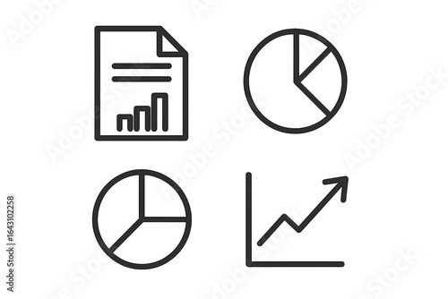 Graphs and charts illustrating data trends in a report about business performance and growth