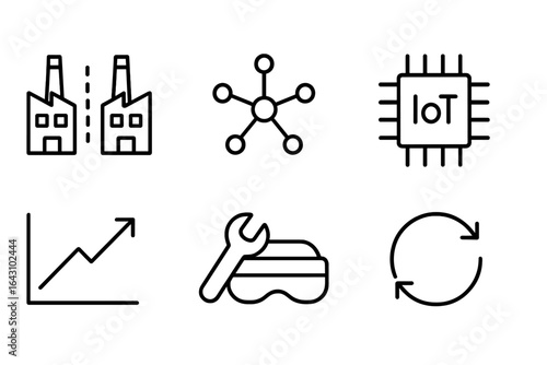 Industrial revolution and technology integration in modern manufacturing drives innovation and efficiency in production processes