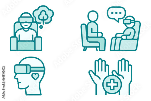Virtual reality therapy techniques for mental health support in clinical settings