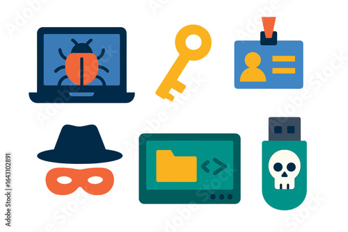 Illustrative depiction of cybersecurity elements highlighting digital threats and protective measures effective in the tech landscape