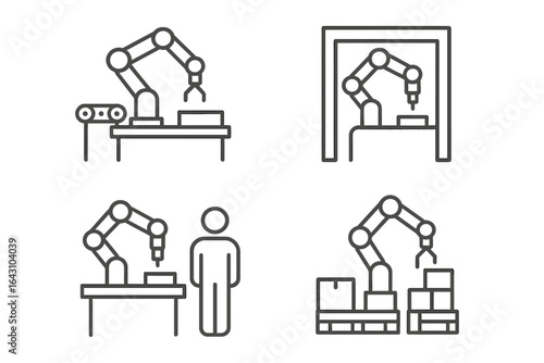 Robotic arm assisting in industrial tasks at a manufacturing facility during daytime operations