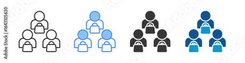 Customer Icon Set Multiple Style Collection