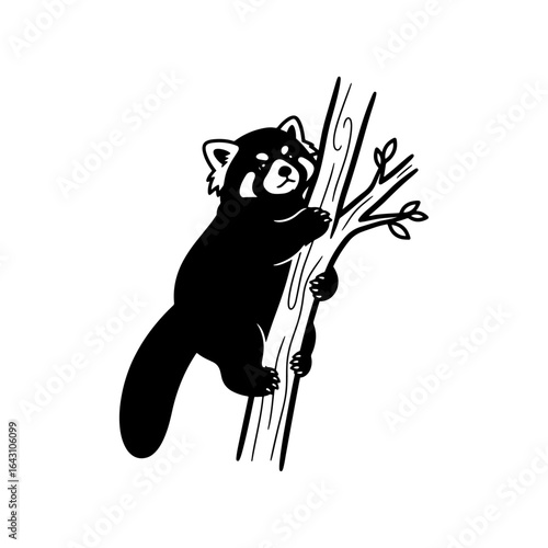The artistic form of the panda, which captures the tenacity and natural beauty of its wild life in black and white lines.