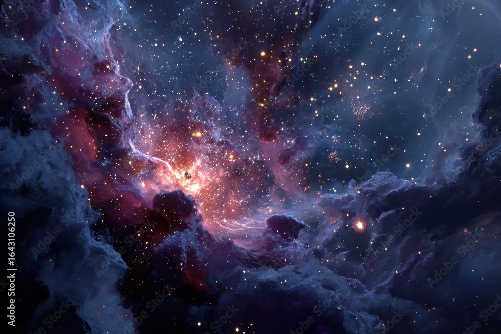 Fototapeta premium Vibrant cosmos wallpaper with vivid colors and intricate details created using generative AI technology