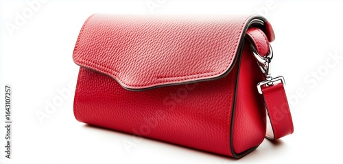 Wallpaper Mural Stylish red leather purse for women, isolated on clean white background, luxury handbag concept Torontodigital.ca