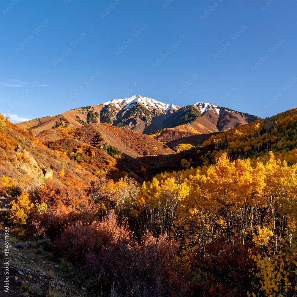 Fototapeta premium Autumnal mountain vista
