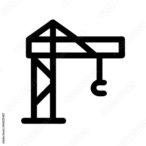 Construction crane icon design.