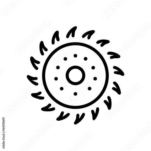 Grinding wheel icon design.