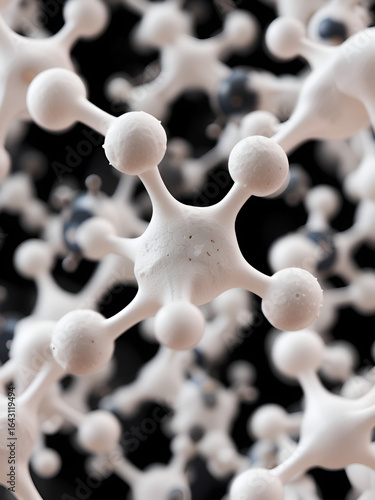 Calcium gluconate molecule. Molecular model. Looping seamless 3d animation