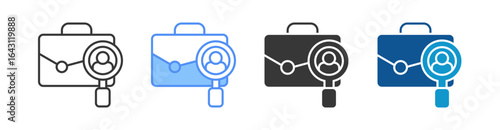 Hiring Icon Set Multiple Style Collection