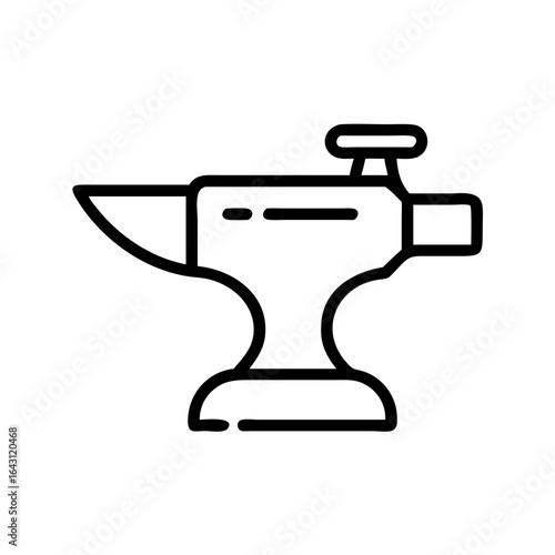 Heavy iron anvil icon design.