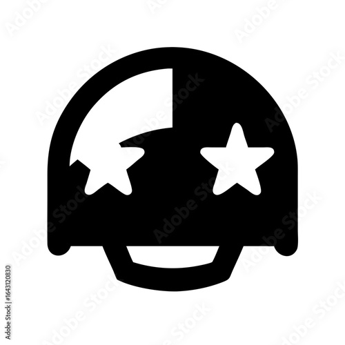 Helmet stars icon design.