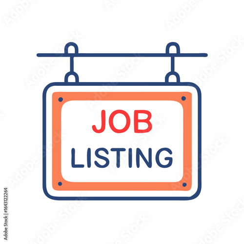Job listing board icon design.
