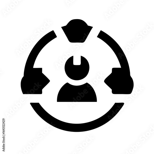Labor circle icon design.