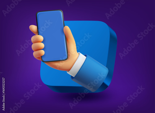 Telephone call app icon. Vector 3d illustration