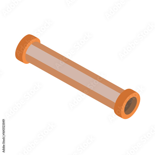 Long steel pipe icon design.