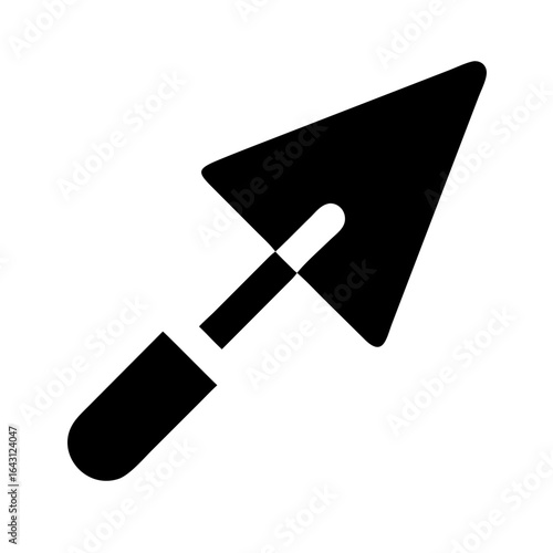 Masonry trowel tool icon design.