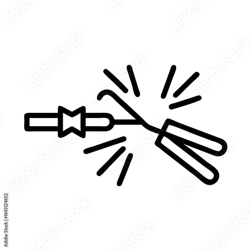Metal spark icon design.