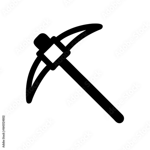 Mining pickaxe icon design.