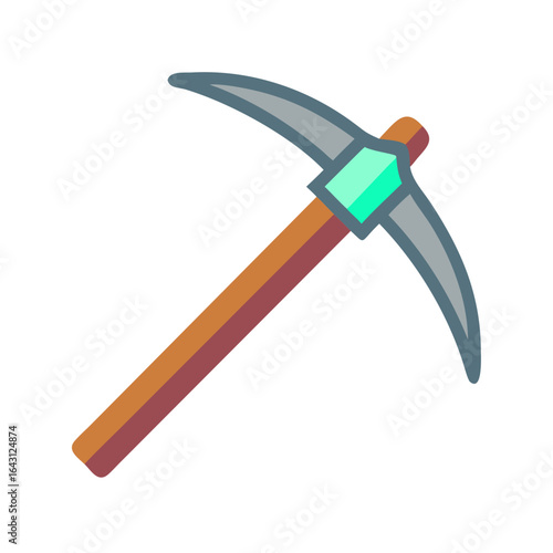 Mining pickaxe icon design.