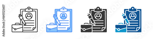 Contract Icon Set Multiple Style Collection