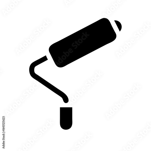 Paint roller brush icon design.