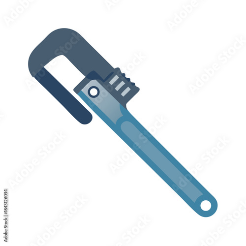 Pipe wrench icon design.