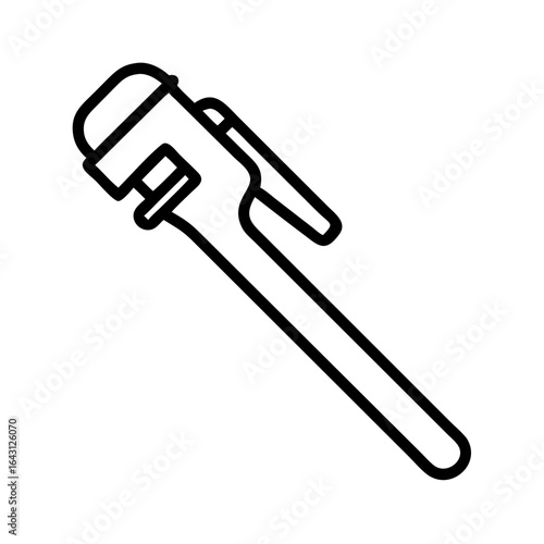 Pipe wrench icon design.